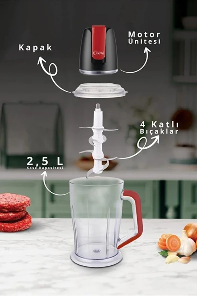 Kiwi KC-8244 400 W Rondo Siyah - Resim 5