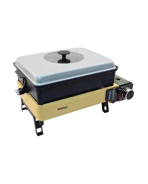 CAMPOUT PORTATİF GAZLI BARBEKÜ VE PİŞİRME SETİ - 9