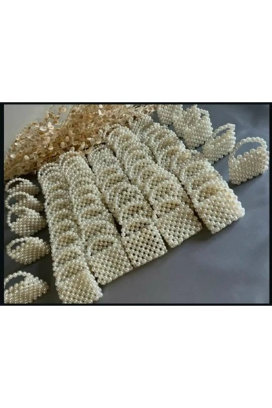 İnci Mode İnci Çanta Dağıtmalık 10 Adet Kına Düğün Nikah Hediyelik Nedime