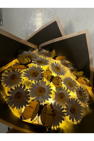 KAYZEN kelebekli papatya buketi ürün görseli 1