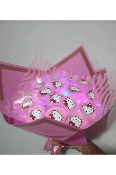 ledli hello city buketi - Resim 3