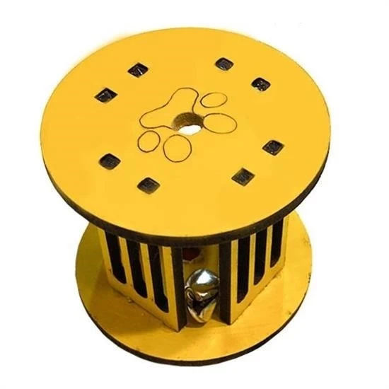 heyf HEYF®  Mini Silindir Eğlenceli Renkli Sağlam Küçük Pati İzi Şekilli Kedi Oyuncağı ürün görseli 1