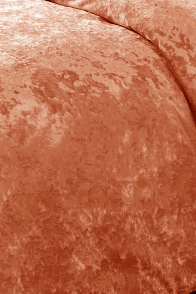 Kadife Yatak Örtüsü Ç.K Set 230x250 Kiremit - Resim 3