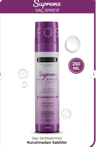 Morfose Supreme Saç Spreyi 250 ml ürün görseli 1