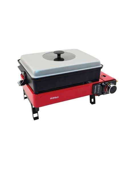 CAMPOUT PORTATİF GAZLI BARBEKÜ VE PİŞİRME SETİ