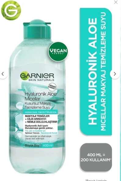 Garnier Hyaluronik Aloe Micellar Kusursuz Makyaj Temizleme Suyu 400 ml ürün görseli