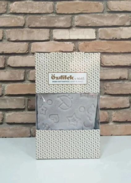 Özdilek Embos Bebek Battaniyesi 100 x 120 A.GRİ - Resim 2