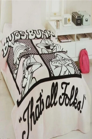 Özdilek Battaniye Tek Kişilik Lisanslı Bugs Bunny Folks ürün görseli 1