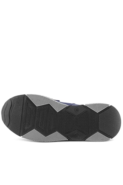 Rakerplus Hakiki Deri Lacivert Cırtlı Çocuk Spor Ayakkabı - Resim 8