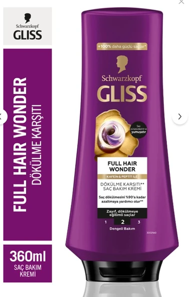 Gliss Full Hair Wonder Saç Bakım Kremi 360 ml ürün görseli 1
