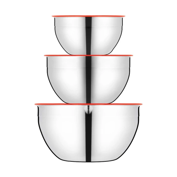 Luna 9 Parça Saklama Ve Karıştırma Kabı Rendeli Kırmızı Kapaklı - Resim 4