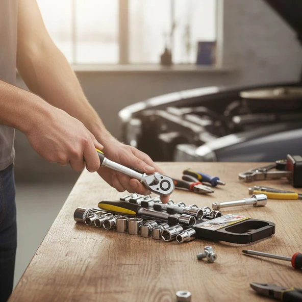 Profesyonel 1/2" Lokma Anahtar Seti 20 Parça Profesyonel Çok Amaçlı Tamir Bakım Lokma Takımı - Resim 3