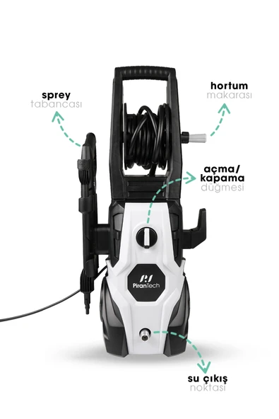 PİRANTECH VCR-100P Yüksek Basınçlı Oto Yıkama Makinesi - 150 Bar - Resim 3