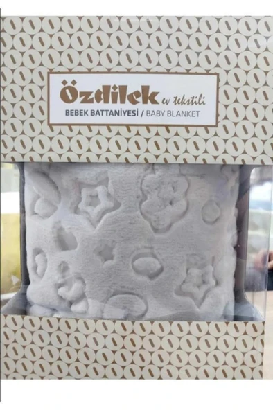 Özdilek Embos Bebek Battaniyesi 100 x 120 A.GRİ ürün görseli 1