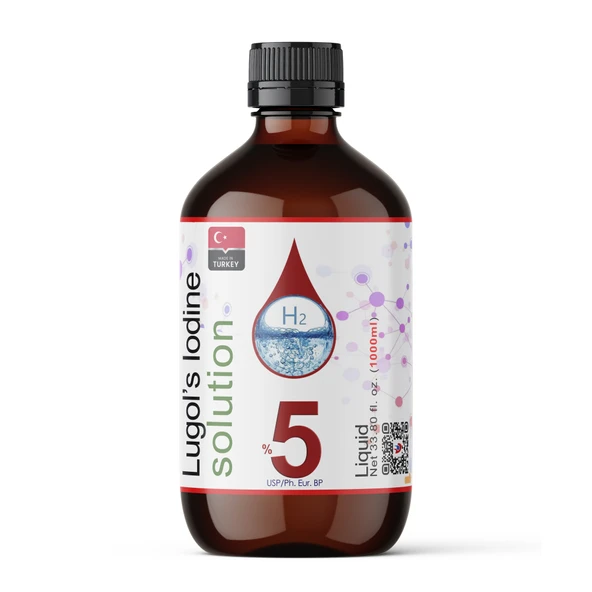 Dolar Kimya Lugol Çözeltisi 5 - Cam Şişe- 1 Litre (Lügol,İyot Damla) ürün görseli