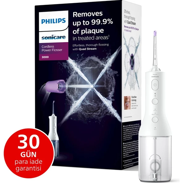 Philips Sonicare Power Flosser 3000 Ağız Duşu Kablosuz - Beyaz HX3826/31 ürün görseli