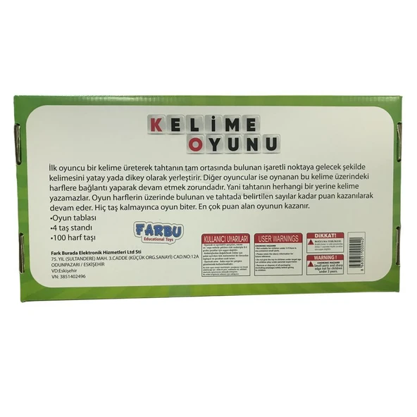 Farbu Oyuncak Kelime Üretme Oyunu 0940 - 5