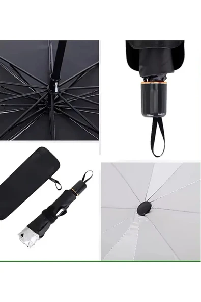 Shurima Marketing Lancia Uyumlu Ön Cam Güneşliği, Katlanabilir Şemsiye Tipi (140 x 79 CM) - Resim 5