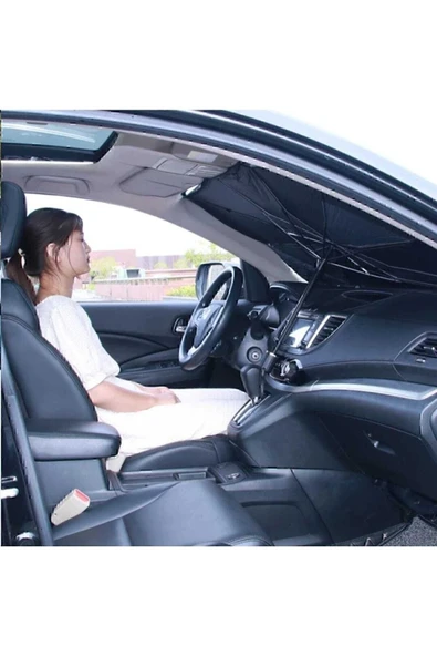 ANI OFİS KIRTASİYE Tüm Araçlar Için Araba Ön Cam Güneşlik Katlanabilir Glrshop Güneşlik Şemsiye Ön Cam Gölgelik Esnek - Resim 5