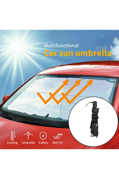 Choice Katlanabilir Araba Ön Camı Güneşlik Şemsiye Araba Örtüsü Güneşlik Isı Yalıtımı Ön Cam İç... - Resim 7