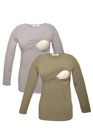 LuvmaBelly MYRB2704_2707 Emzirme tshirt seti ürün görseli