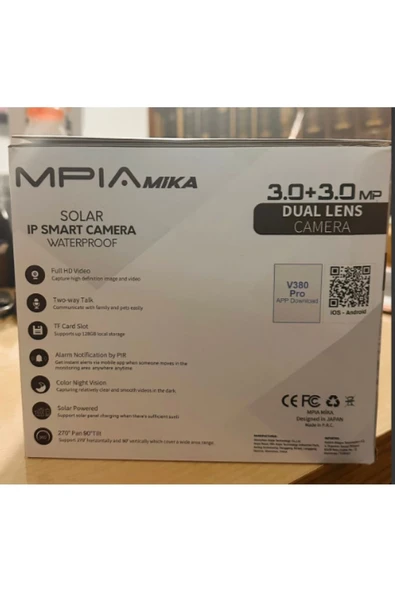 MPIA MIKA-4G 6MP 4K 4G Sim Kartlı Solar 2x12000mAH Sesli 360 PTZ Türkçe Uygulama Güvenlik Kamera - 2