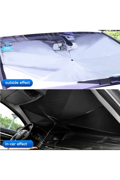 Choice Katlanabilir Araba Ön Camı Güneşlik Şemsiye Araba Örtüsü Güneşlik Isı Yalıtımı Ön Cam İç... - Resim 3