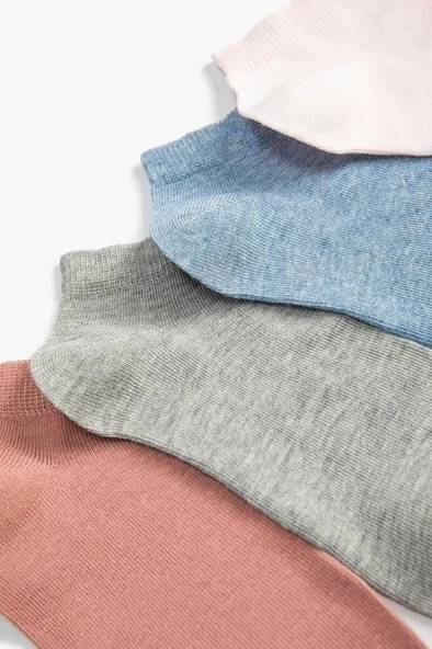 Koton Kadın 4'lü Patik Çorap Seti Çok Renkli - Resim 3