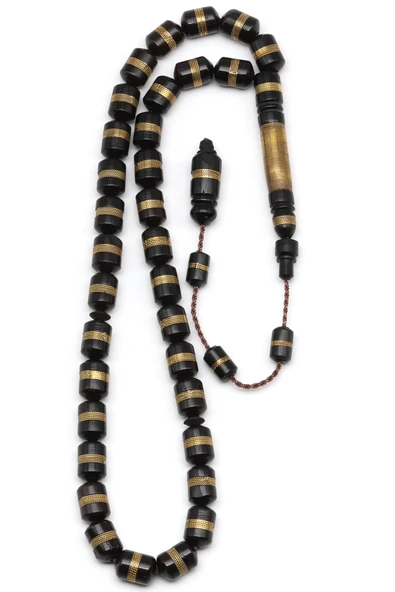 İşlemeli Kuka Tesbih 6 x 9 mm Kapsül Kesim - T-1540 - Resim 2