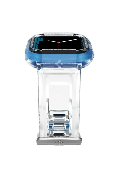 Spigen Apple Watch 45mm (Seri 9/8/7) Kılıf & Kordon Kayış Liquid Crystal Pro Crystal Clear -ACS02006 - Resim 3
