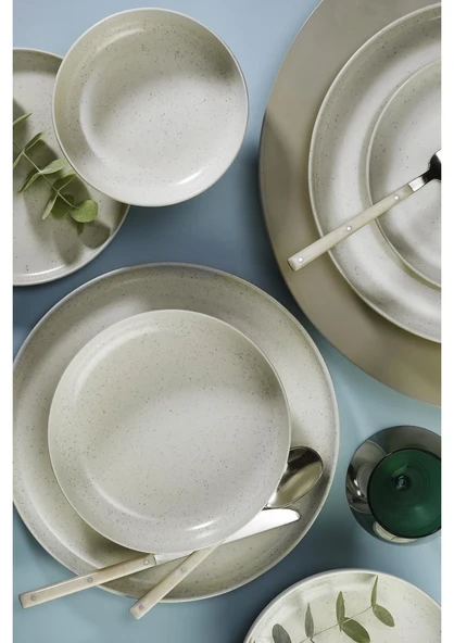 Kütahya Moderna Krem - 18 Parça 6 Kişilik Yemek Takımı ürün görseli 1