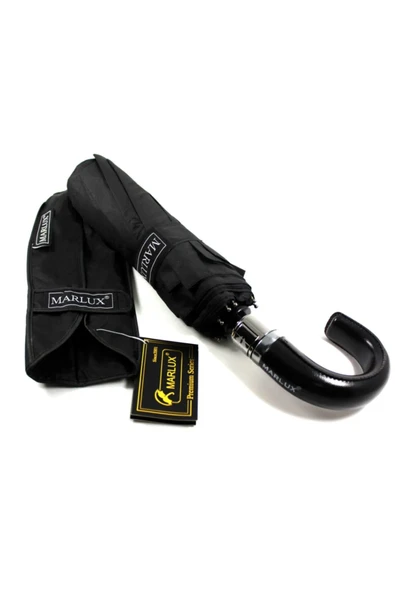 Marlux Silver Series Tam Otomatik Deri Baston Erkek Şemsiye - Resim 2