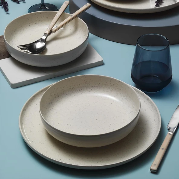 Kütahya Moderna Krem - 18 Parça 6 Kişilik Yemek Takımı - Resim 2