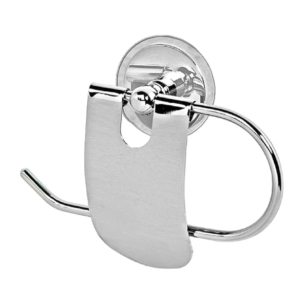 Yapışkanlı Metal Tuvalet Kağıtlık Aparat Kapalı WC Kağıt Standı Bez Havluluk Paslanmaz Sağlam Krom - Resim 5
