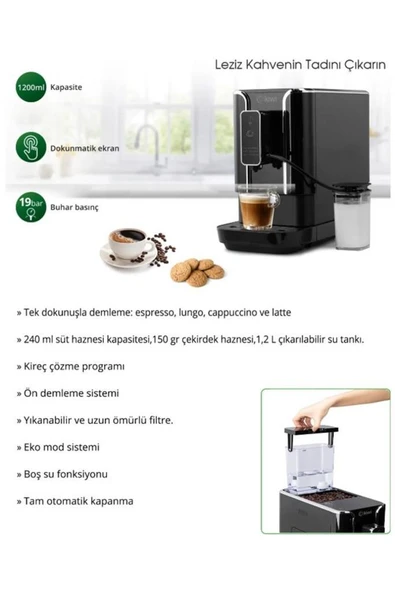 Kiwi KCM-7599 Tam Otomatik Espresso Makinesi - Resim 6