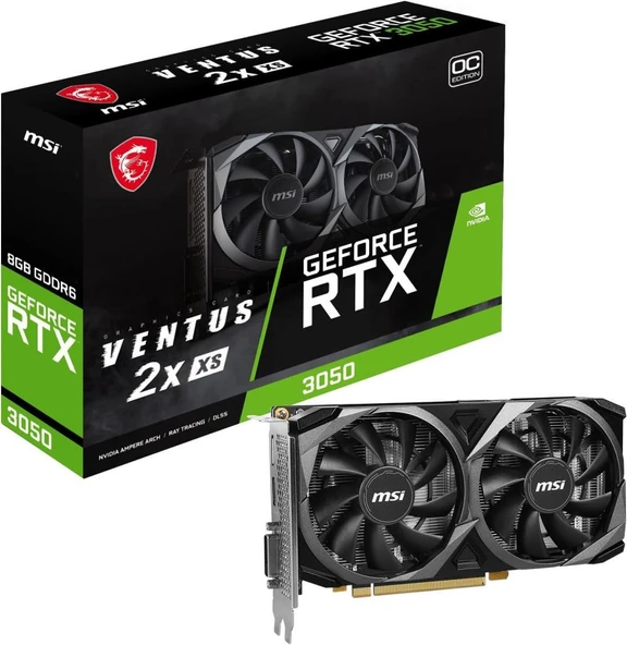 MSI RTX 3050 Ventus 2X XS 8G OC GDDR6 128 Bit 8 GB Ekran Kartı Outlet ürün görseli 1