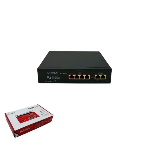 MPIA MP-POE8 8 Port 2X10/100Mbps PoE Switch 2 Uplink - 8 Port PoE Switch 120W Watt - 3