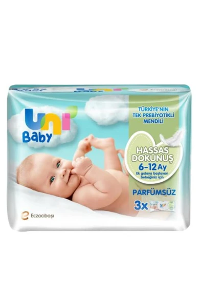 Uni Baby Hassas Dokunuş Islak Mendil 3*52 Li