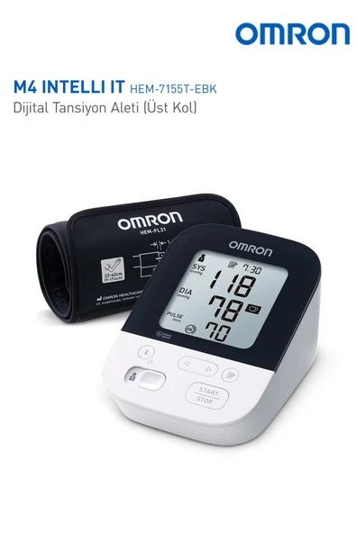 Omron M4 Intelli IT Üst Koldan Tansiyon Aleti – Bluetooth, Akıllı Manşetli, 2 Kullanıcılı, 5 Yıl Garantili - 2