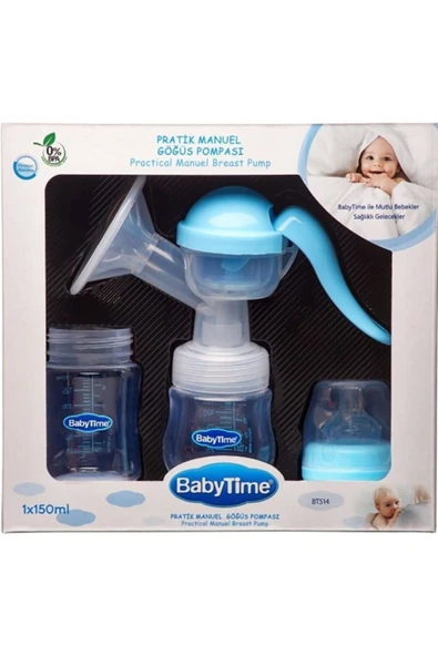 Babytime Baby Time Mavi Pratik Manuel Göğüs Pompası
