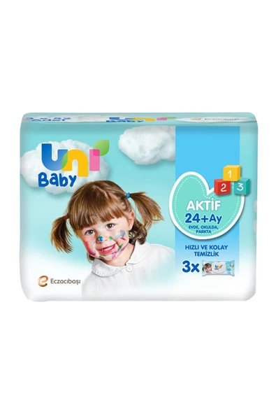 Uni Baby Aktif Islak Mendil 3x52 Adet