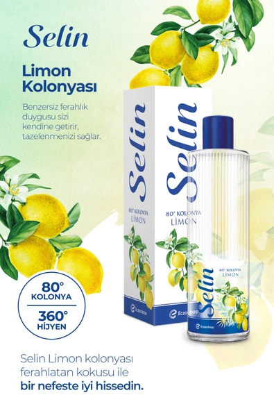 Selin SELİN LİMON KOLONYASI 900 ML +SELİN LİMON KOLONYASI 400ML - 7