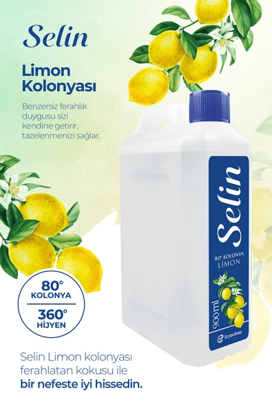 Selin SELİN LİMON KOLONYASI 900 ML +SELİN LİMON KOLONYASI 400ML - 3