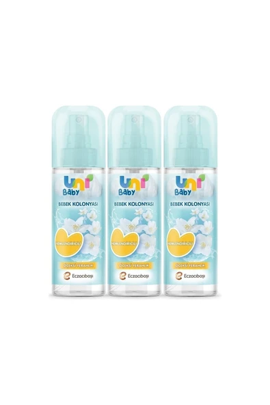 Uni Baby Bebek Kolonyası 150 Ml Çiçeksi Ferahlık x 3 adet