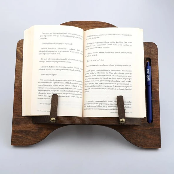 Ahşap Masaüstü Kademeli Rahle Kitap Okuma Standı Ahşap Tabletlik - BERAT RAHLE - Resim 2