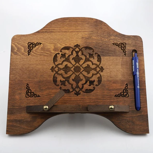 Ahşap Masaüstü Kademeli Rahle Kitap Okuma Standı Ahşap Tabletlik - BERAT RAHLE - Resim 3