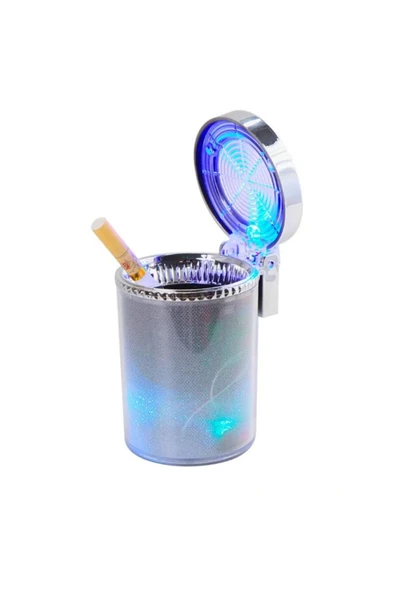 SZ MASTER Araba renkli led ışıklı dekoratif küllük araç içi bardak küllük ofis ev küllük - 2