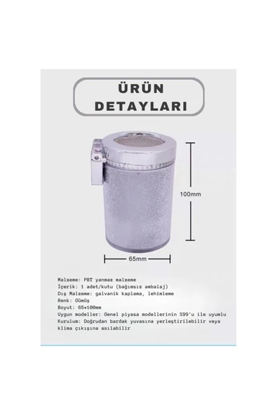 SZ MASTER Araba renkli led ışıklı dekoratif küllük araç içi bardak küllük ofis ev küllük - 5