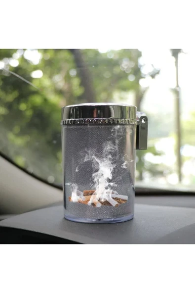 SZ MASTER Araba renkli led ışıklı dekoratif küllük araç içi bardak küllük ofis ev küllük - 6