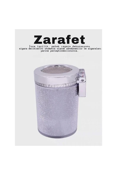 SZ MASTER Araba renkli led ışıklı dekoratif küllük araç içi bardak küllük ofis ev küllük - 8